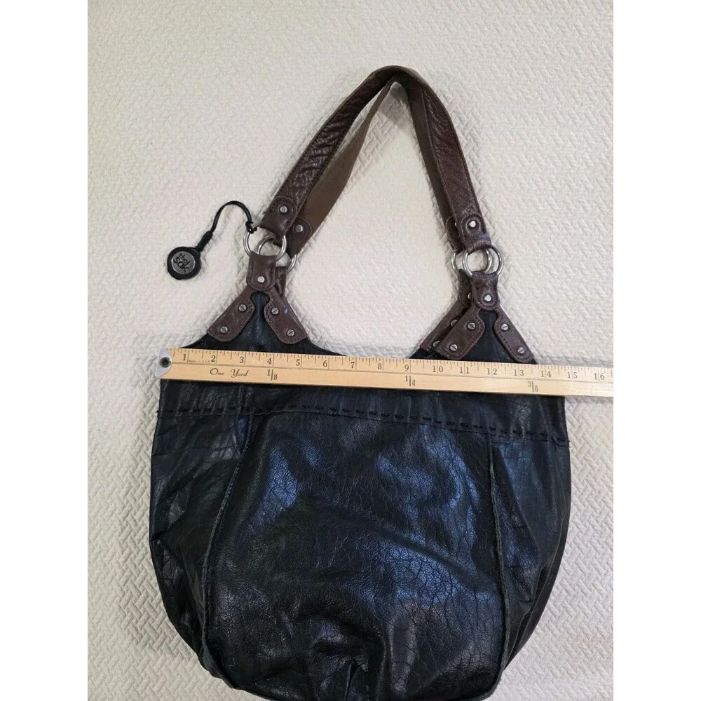 The Sak Indio Leather Hobo Bag Black Slouchy Boho Shoulder Purse